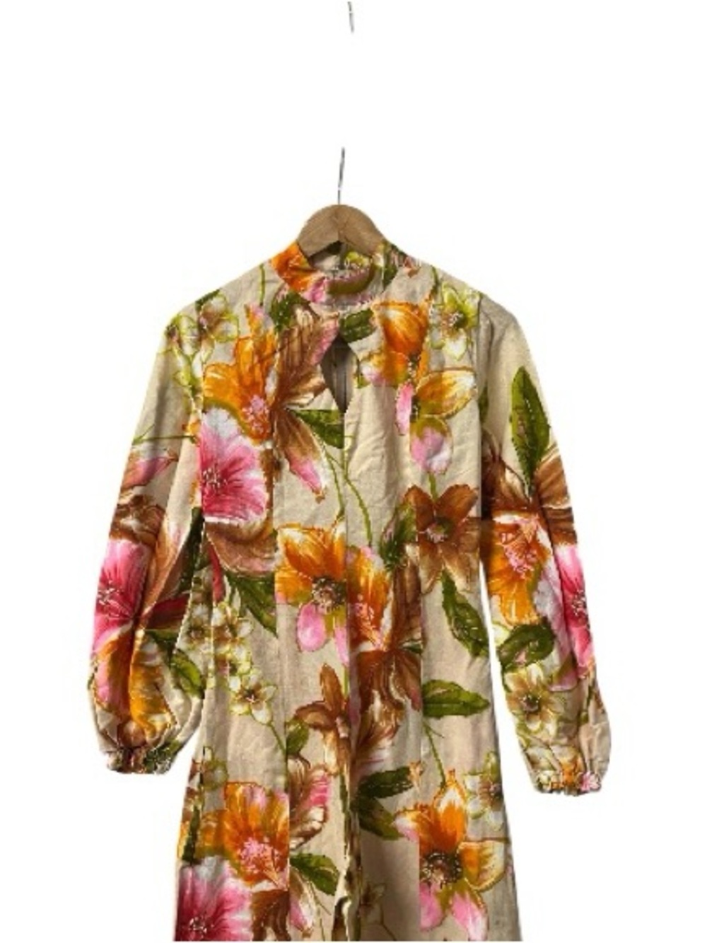Vintage 60s 70s Hawaiian Floral Jumpsuit - Picture 2 of 5